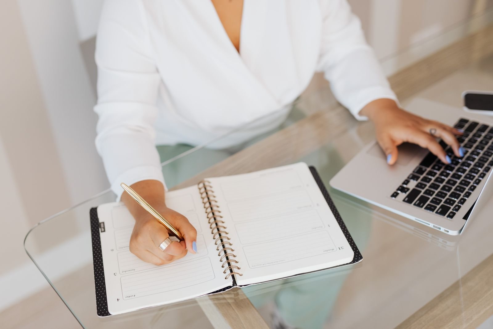 Person planning content strategy at desk